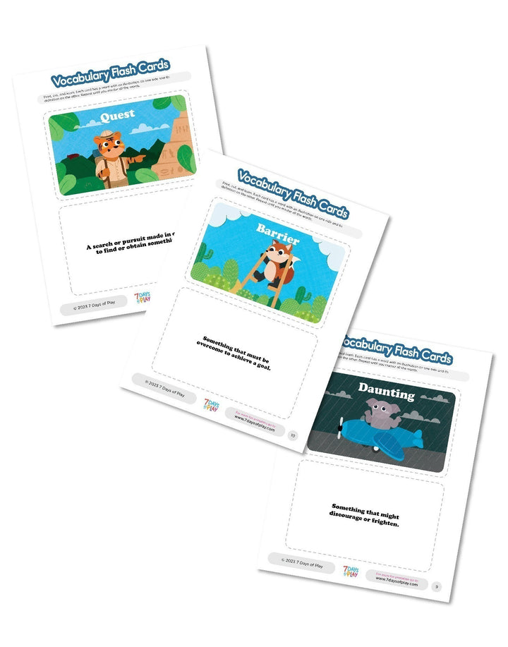 Vocabulary List 7 - Printable for Kids