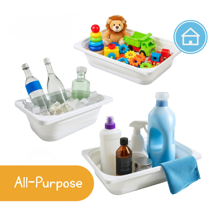 All-purpose collapsible storage bins for home, crafts, and laundry organization