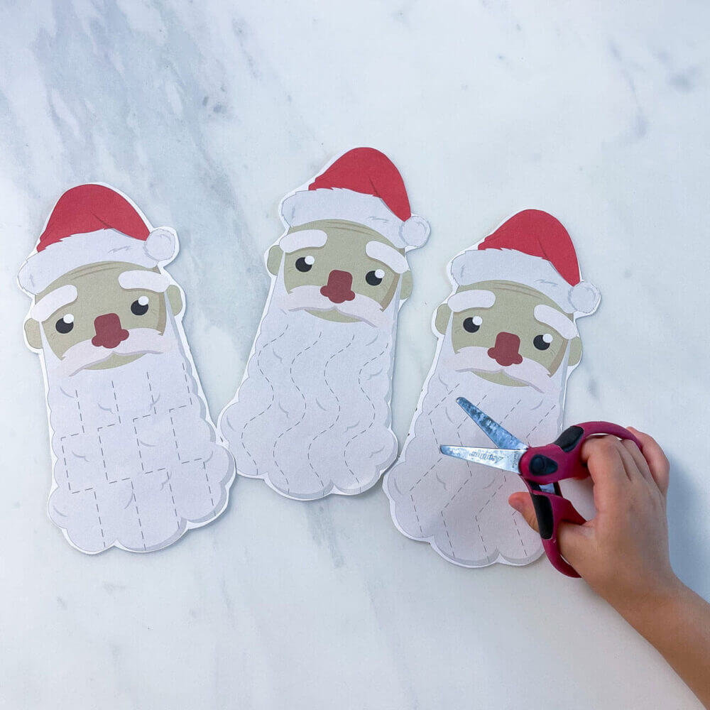 Cut Santa's Beard - Fun Printable