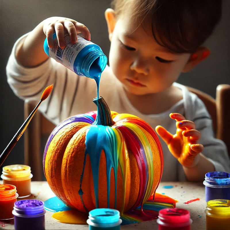 Paint-Pour Pumpkins