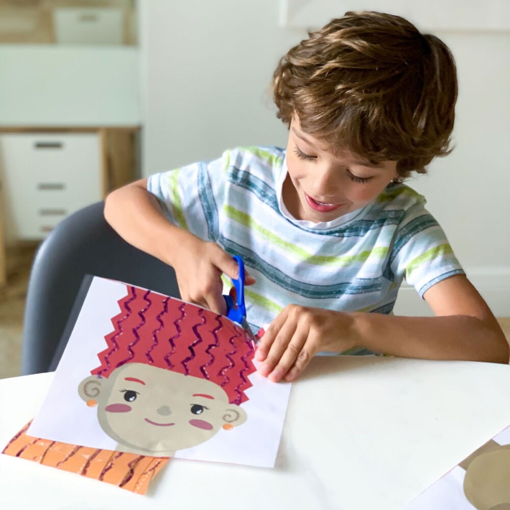 Scissor Skills Haircuts - Fun Printable