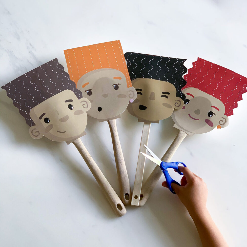 Scissor Skills Haircuts - Fun Printable